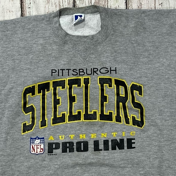 Vintage Pittsburgh Steelers NFL Football Sports 1980s Gray Pullover Sweatshirt - Picture 2 of 4